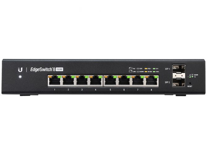 8 Port Ubiquiti Gigabit PoE Switch + SFP 150W